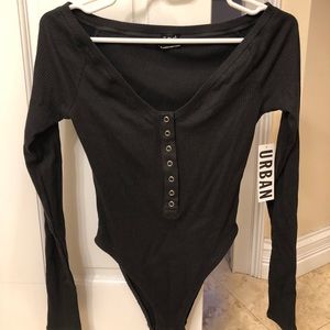 Urban Outfitters black long sleeve bodysuit